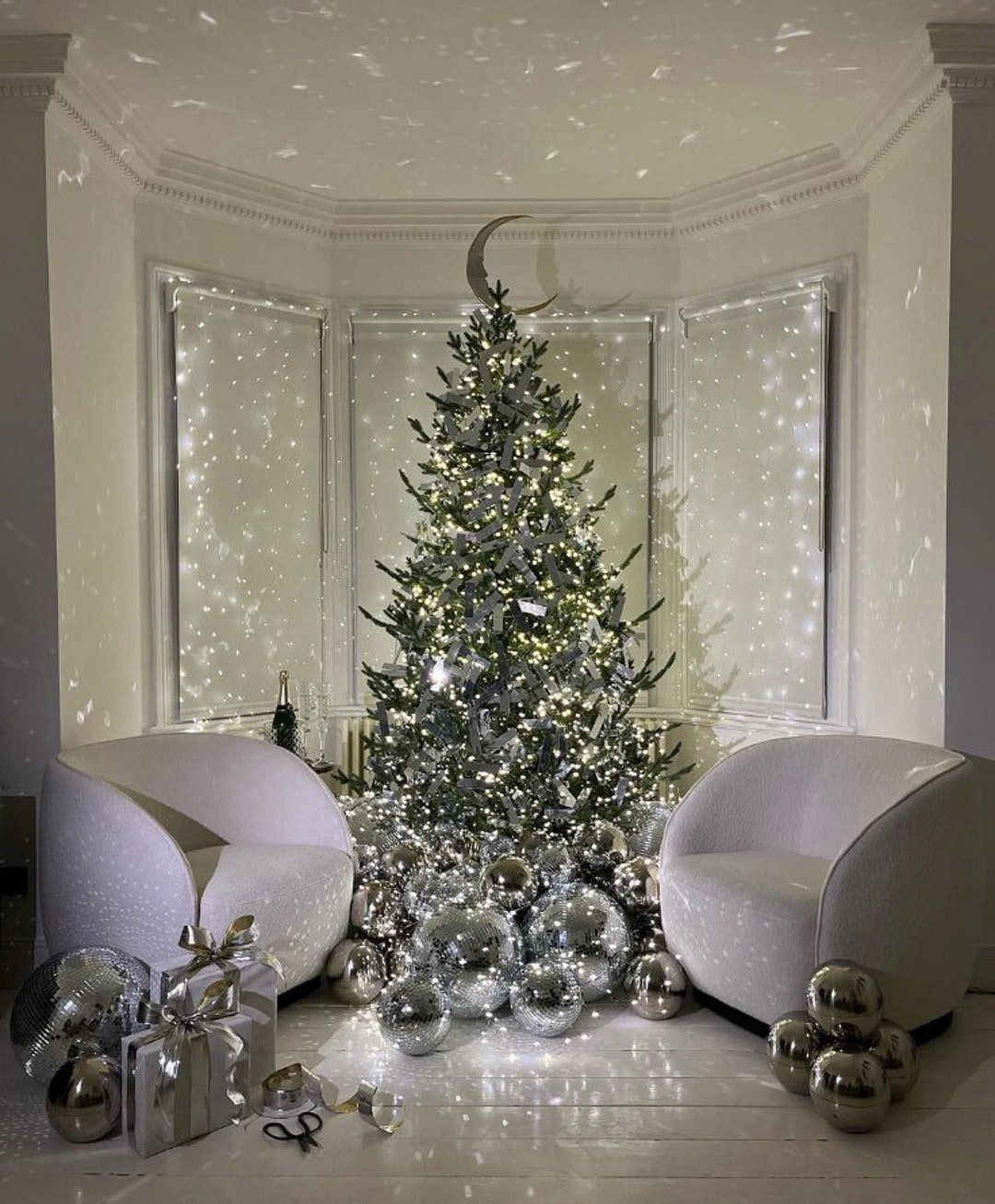 Giant Crescent Moon Christmas Tree Topper - Etsy