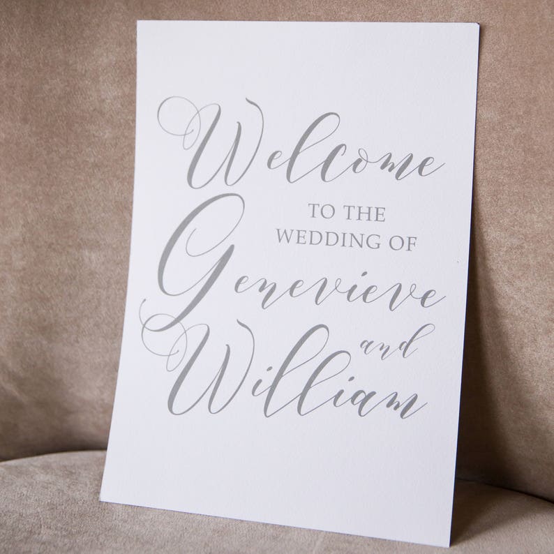 Welcome to our wedding sign, wedding welcome sign, grey wedding, lace wedding stationery, wedding signage, wedding sign, mr and mrs sign image 3