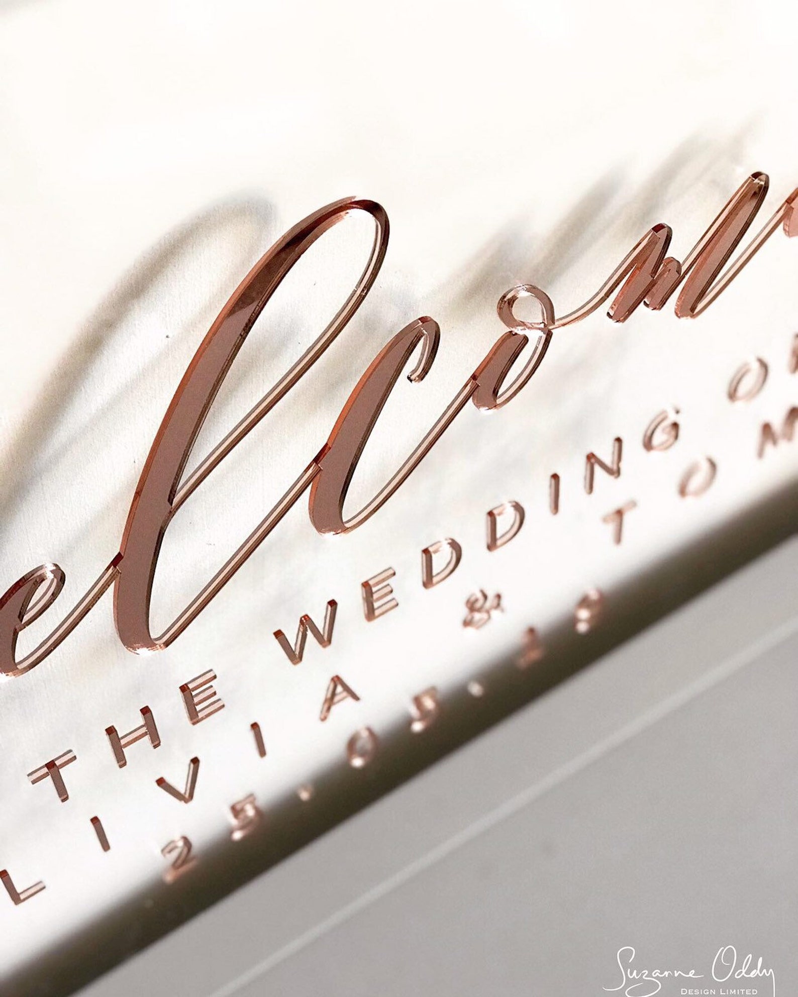Acrylic Sign. Rose Gold Wedding Sign. Perspex Sign. Wedding - Etsy