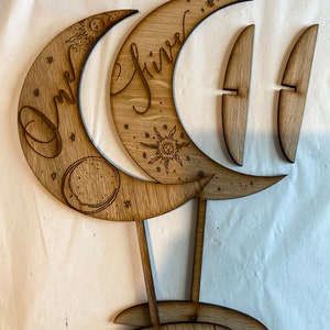 Crescent Moon Celestial Table Numbers image 3