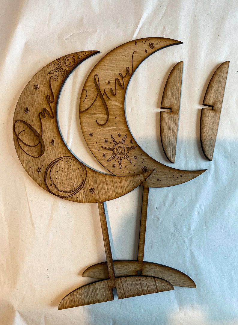 Crescent Moon Celestial Table Numbers image 3