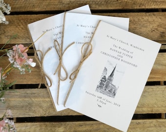 Wedding Order of Service Booklet