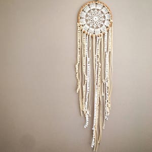 Dreamcatcher, dream catcher, bedroom decor, white nursery, bohemian home, bohemian, modern dream catcher, wall hanging, boho decor, macrame image 1