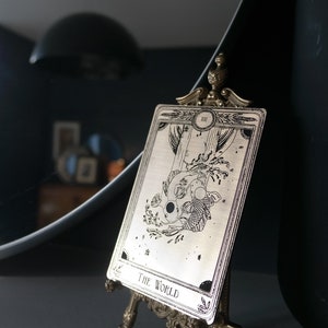 Cartas de tarot decorativas grabadas imagen 4