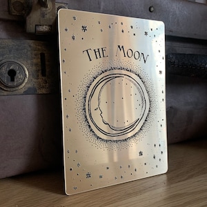 Carta decorativa del Tarot La Luna
