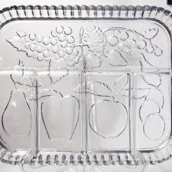 Crystal Glass Vegetable Tray Etsy