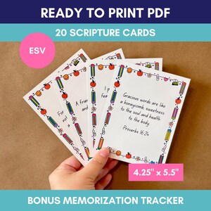 ESV Scripture Memory Cards for Kids: Family Devotions, Lunch Notes (PDF Download)