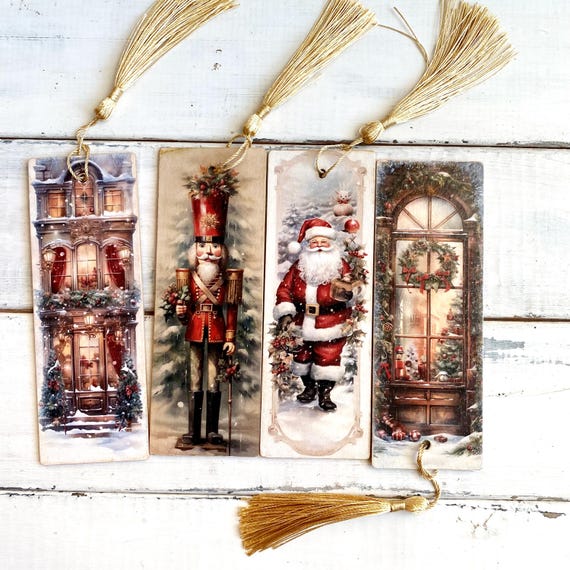 Marcapáginas de estilo vintage con motivos Regalo de