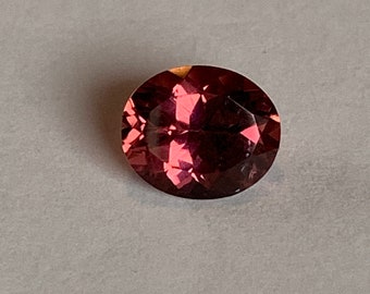 SALE! Pink Tourmaline 9x7mm oval - checkerboard cut - Andy's Gem Garage Sale