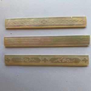 Antique Chinese Mother of Pearl Gaming Counters 3 piece lot Unique