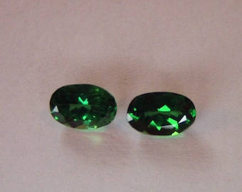 Chrome Tourmalines Ovals Matched Pair - Deep Color! RARE African