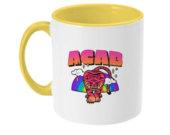 ACAB Two Toned Mug  Political Activism Mug Drinkware Gift Protest Social Justice Reform Defund
