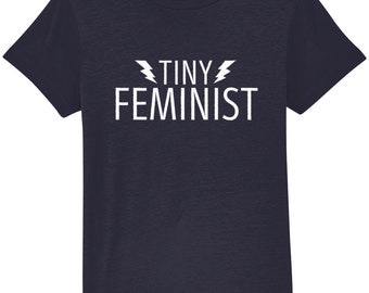 Tiny Feminist White Logo Kids 3 - 14 years (2 Colours)