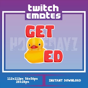 Get ducked twitch emote, Duck twitch emote, twitch emotes, yellow duck twitch emote, animal twitch emote