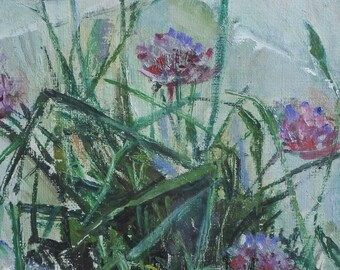 Oil Painting Still Life of Flowers in a Pot Ina Hooft (1894-1994)