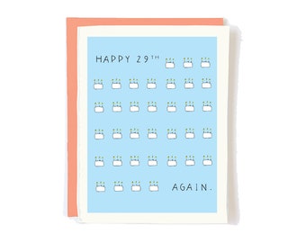 Funny 30th Birthday Card Gift for Friend - 29th Again Happy Birthday Card for Boyfriend or Girlfriend