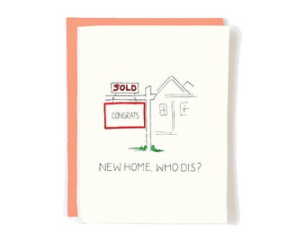 Real Estate Marketing New Home Card House Warming Gift - Moving Away Postcard for Owner Renter