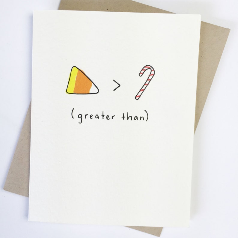 Candy Cane Card Halloween Love Friend Card Candy Corn Card for Boyfriend Card for Girlfriend Happy Halloween Funny Halloween Card