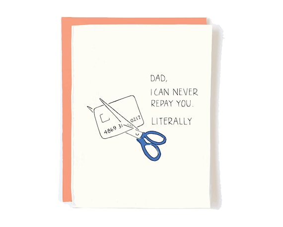 Funny Dad Birthday Card Happy Fathers Day Gift Thank You Father of the Bride Gifts for Daddy Repay You Single Dad