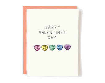 Gay Valentines Day Card Lesbian Gift for Boyfriend or Girlfriend