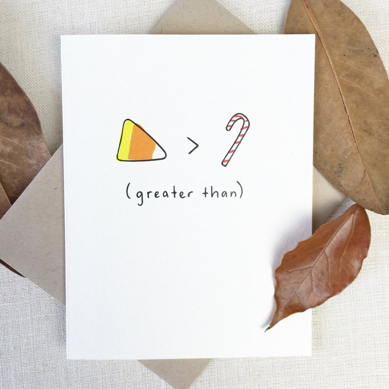 Candy Cane Card Halloween Love Friend Card Candy Corn Card for Boyfriend Card for Girlfriend Happy Halloween Funny Halloween Card