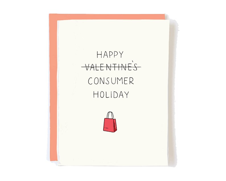 Funny Anti Valentines Day Card for Friend - Happy Valentinesday Gift Boyfriend or Girlfriend Consumer Holiday