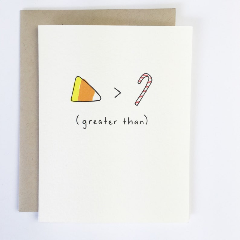 Candy Cane Card Halloween Love Friend Card Candy Corn Card for Boyfriend Card for Girlfriend Happy Halloween Funny Halloween Card