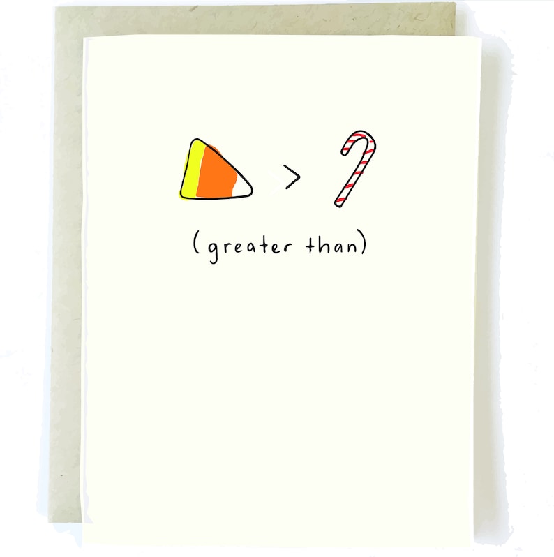 Candy Cane Card Halloween Love Friend Card Candy Corn Card for Boyfriend Card for Girlfriend Happy Halloween Funny Halloween Card