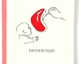 Fatherhood | Funny Father's Day Card, Dad Card, Card for Dad, Happy Father's Day Card, Funny Dad Card, New Dad Card, Thanks Dad, Daddy
