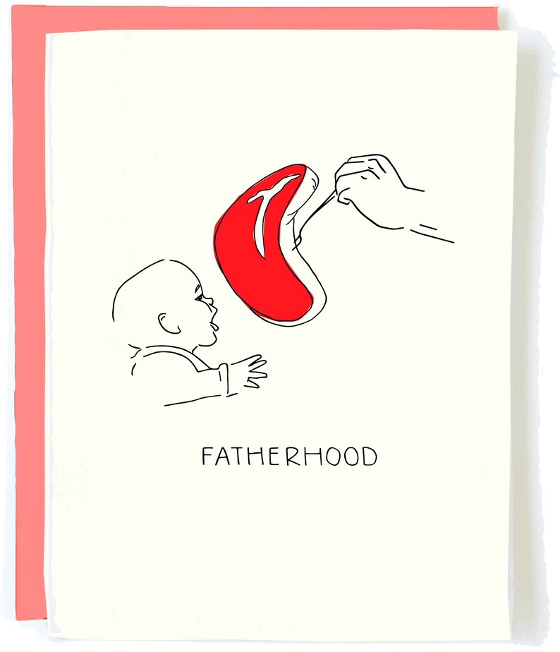 Fatherhood Funny Father's Day Card, Dad Card, Card for Dad, Happy Father's Day Card, Funny Dad Card, New Dad Card, Thanks Dad, Daddy image 1