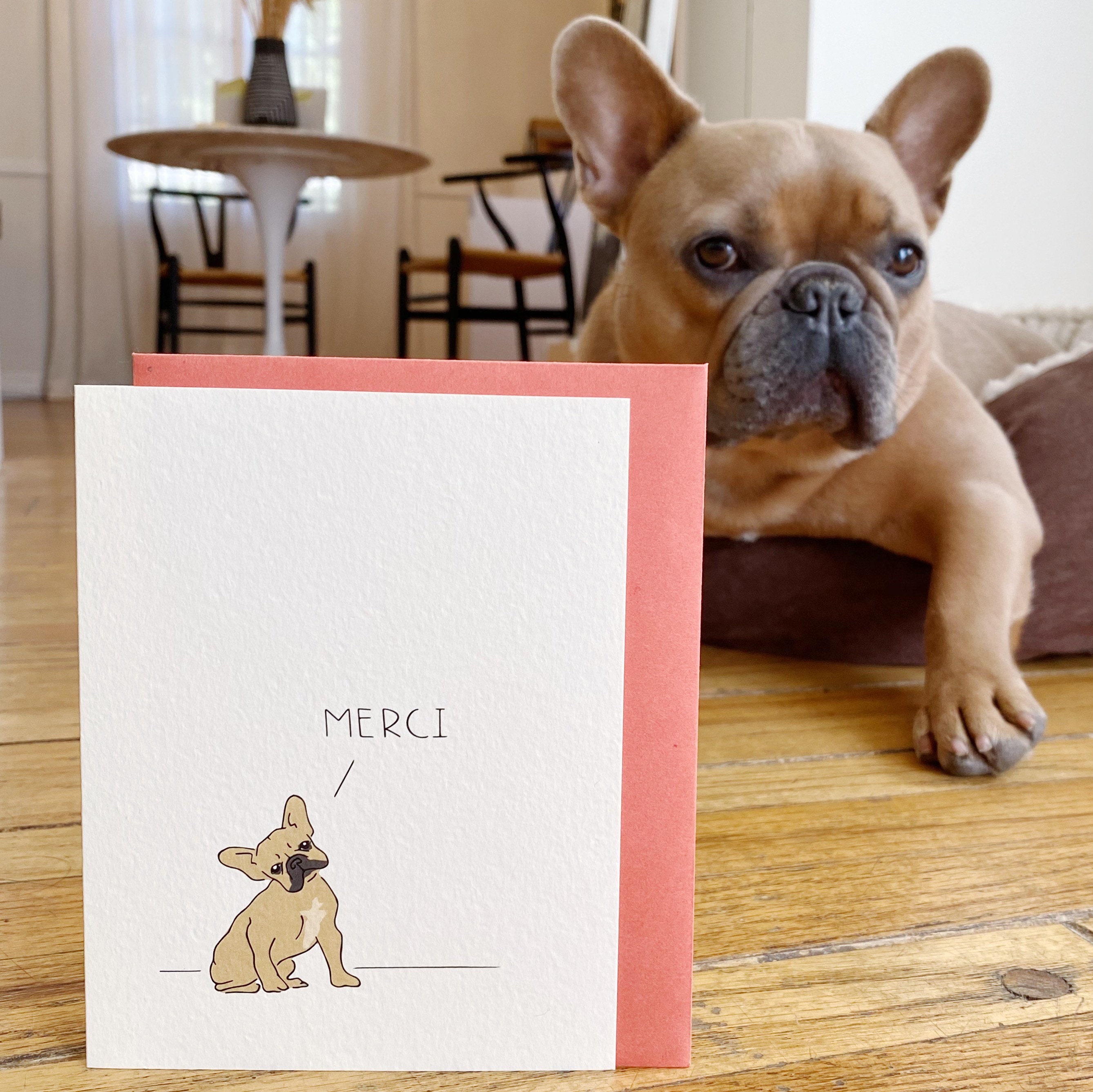 French Bulldog Thank You Card Pack Merci Thank You Frenchie - Etsy