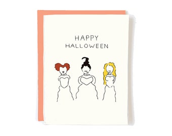 Sanderson Witches Funny Halloween Card  - Happy Halloween Gift for Friend
