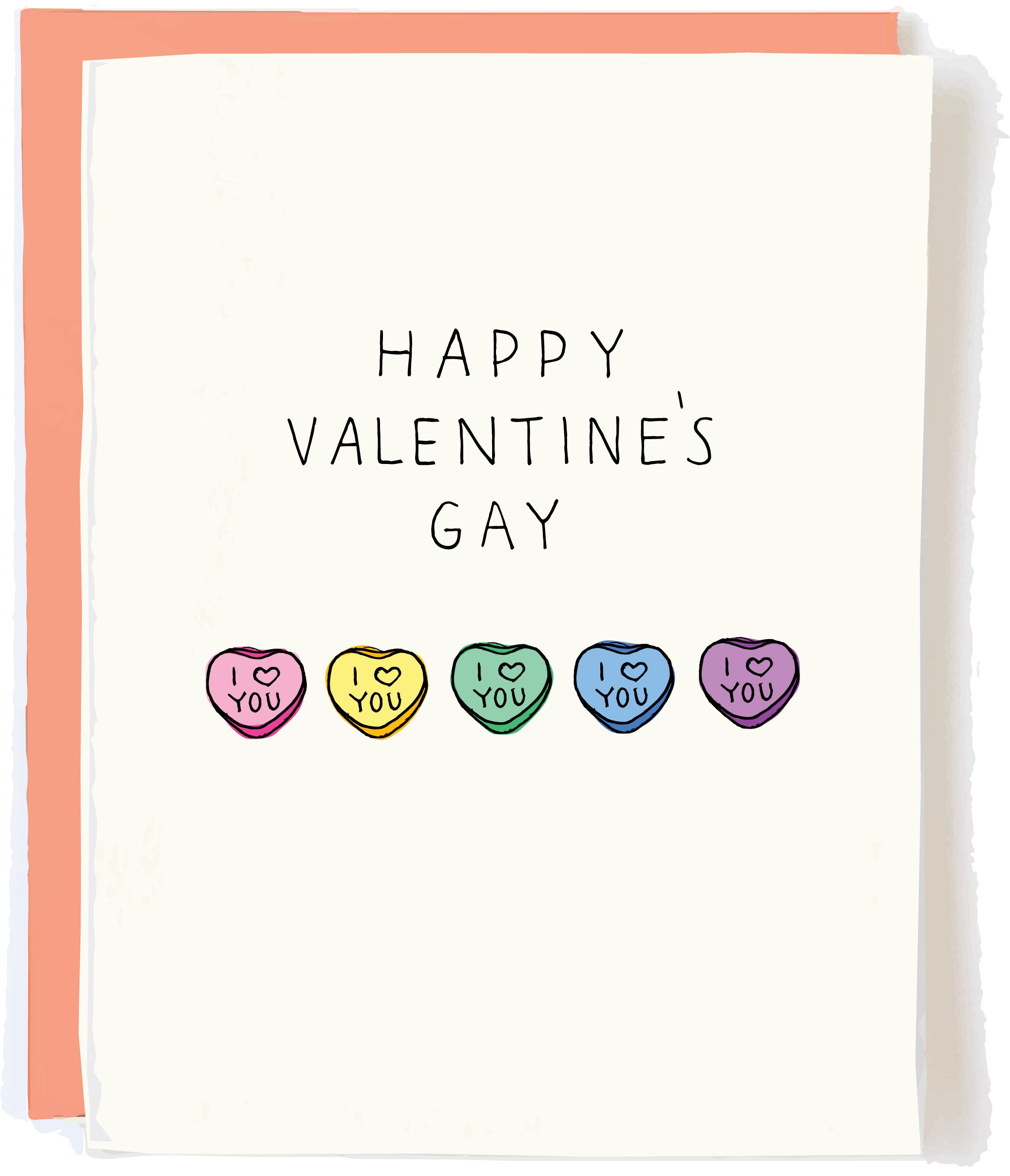 Happy Valentine's Gay Card LGBTQ Greeting Card | Etsy