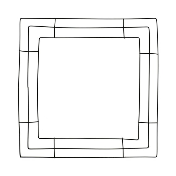 14 Square Metal Wire Wreath Frame Macrame Diy Holiday Etsy