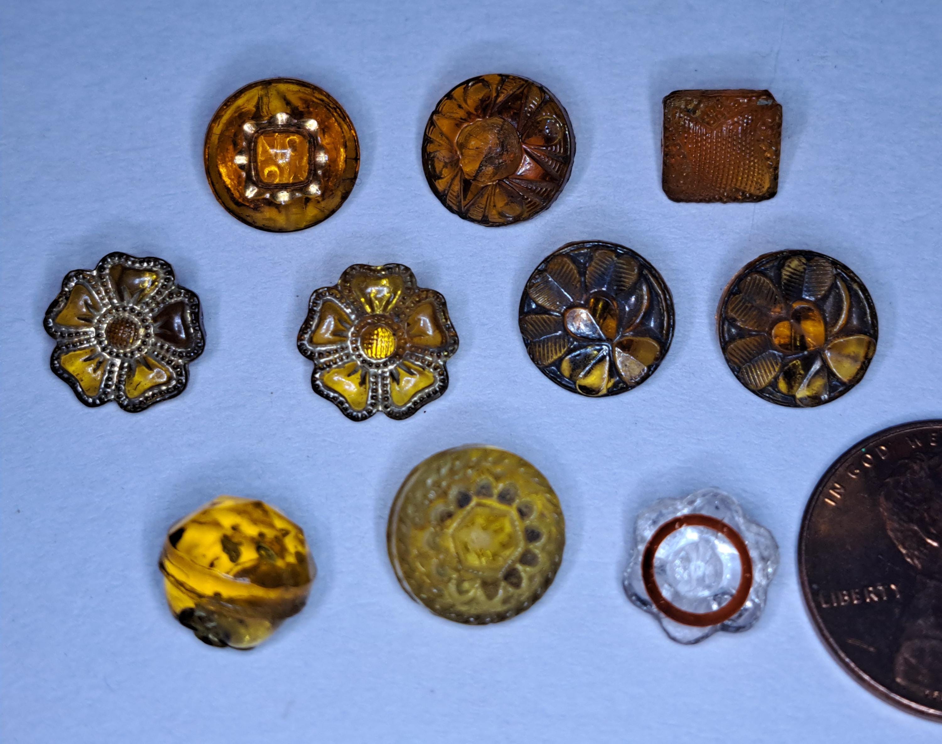 Boutons à coudre vintage - Vert