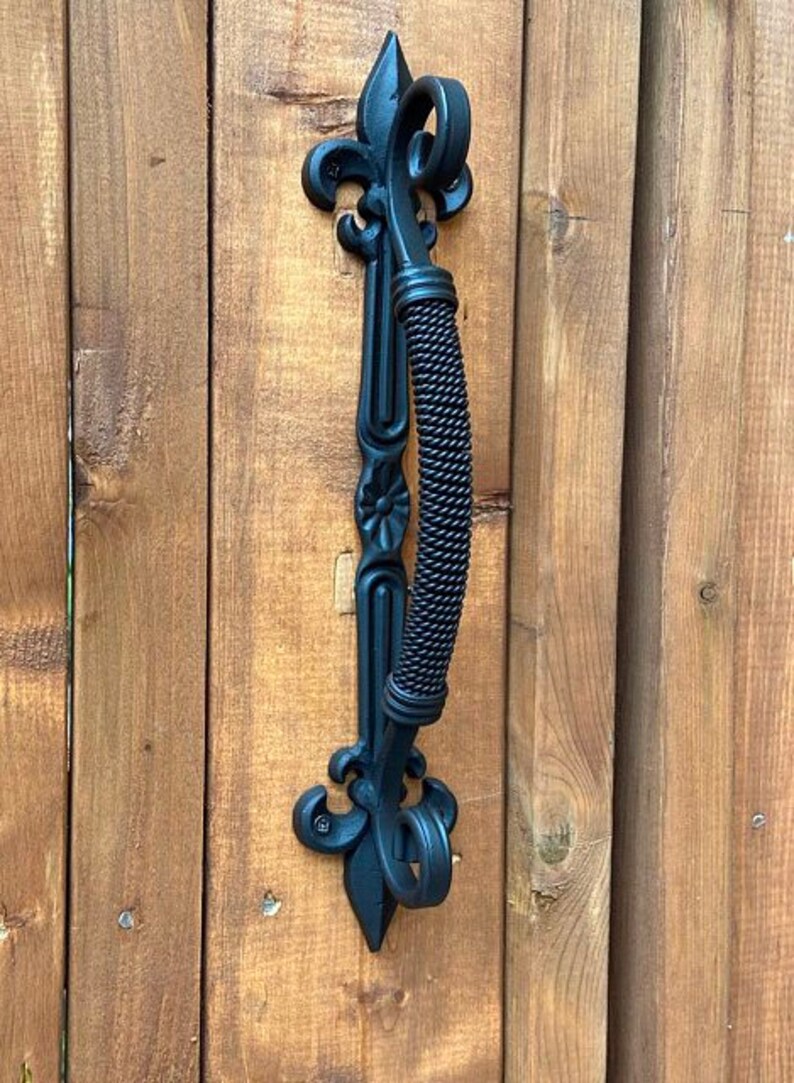 Garage door pull handle Metal gate decor handle Barn Etsy