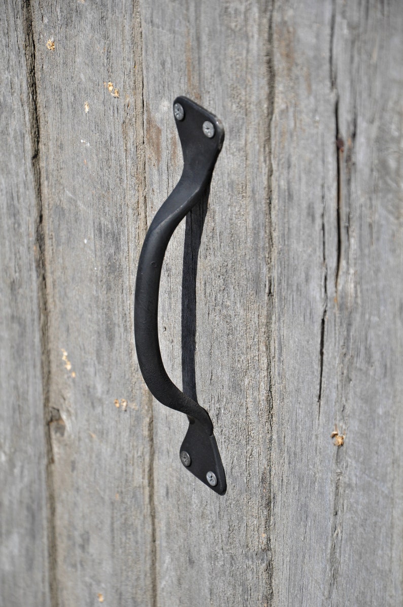 Cast iron drawer pull Door knob Barn door pull Hand Etsy