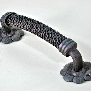 Handle for wooden doors Metal  handle for doors gates wickets Forged handle Front door handle  Hand forged  Handle for iron gates
