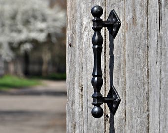 Maniglia per porta da fienile, Maniglia a mano, Maniglia per cancello, Maniglia in metallo, Porta in legno per mobili, Pomello per porta, Decorazione rustica, Decorazione per la casa