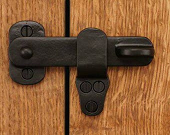 latch for locker, latch for cabinet, hand forged, cabinet gate shed, furniture, metal decor, steampunk style, industrial style