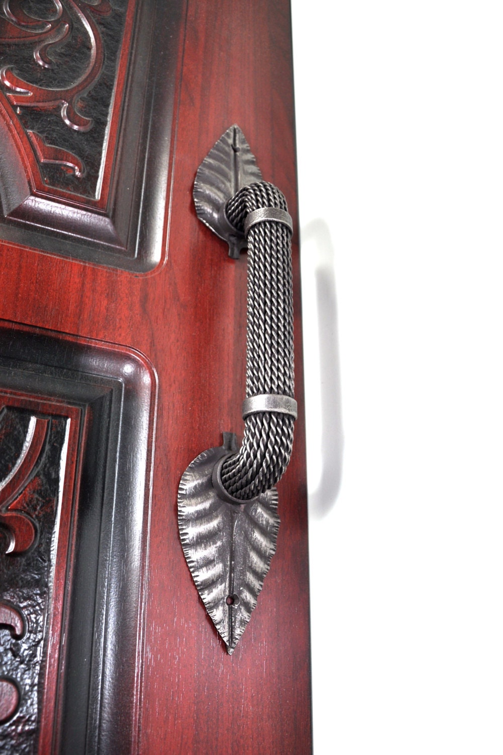 Iron Door Handle Metal Handle Front Door Knob Wrought Iron Etsy