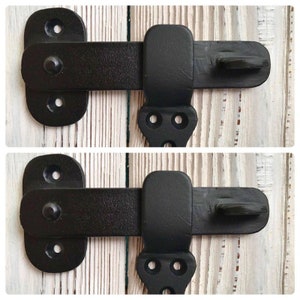 Set of 2 Latchs, latch for locker, latch for cabinet, cabinet gate shed, furniture, metal decor, steampunk style, industrial style