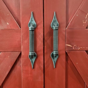 2 Pcs Handles Front Door Handle Metal Handles Forged Handles for Doors ...