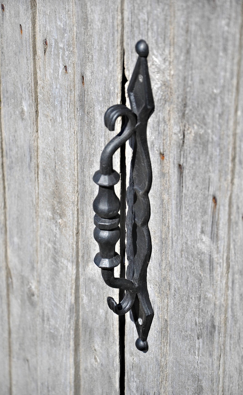 Poignée en fer forgé poignée de porte de grange poignée en - Etsy France