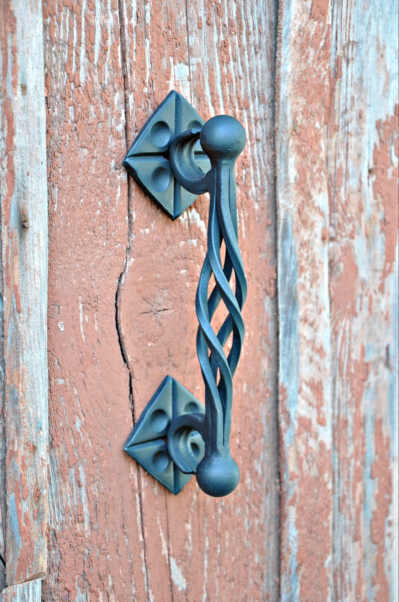 Door Handle Wood Door Barn Door Hardware Metal Handle Wood Etsy