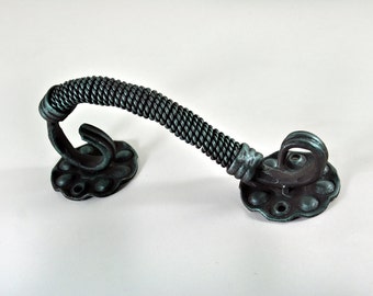 Set di 2 maniglie per porte, maniglie per porte in ferro battuto – maniglie per cancelli forgiate, complemento d'arredo, maniglia forgiata per porte da garage