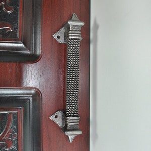 Iron door handle, Furniture Rustik decor, Garage  handle, Barn pull, Front door handle, Forged handle, Metal pull,  Chinese style Home decor