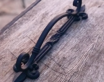Porta in legno Decoro cancello in metalloManino della porta del vetro Maniglia forgiata Maniglia del fienile Tirare porta del fienile Porta della porta Maniglia della porta Maniglia della porta