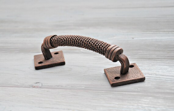 Barn Door Pull Hand Forged Handle Door Knob Wrought Iron Etsy