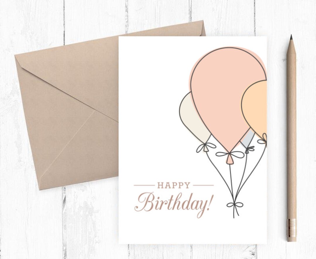 Printable Happy Birthday Card for Her, Happy Birthday Card, Birthday ...